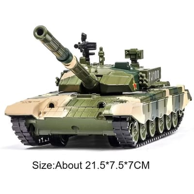 1:Modèle Réduit en Alliage Ztz-99 T99A Tank Jouets Véhicules Militaires en Métal Moulé sous Pression Son Lumière Bande de Caoutchouc à Tirer Vers l'Arrière Pour Cadeaux d'Enfants