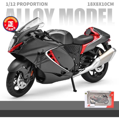 1:12 Suzuki Hayabusa Gsx-1300R Legering Sportmotor Model Diecast Straatrace Motorfiets Model Geluid En Licht Kind Speelgoed Cadeau