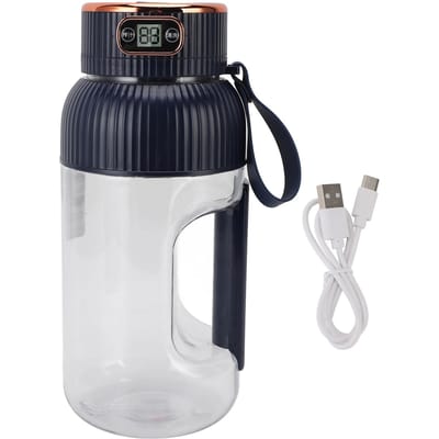Draagbare Juicer Beker 150W 1200ml Multifunctionele Mini Reisblender voor Gym Thuis Kantoor Sport L(for 6.5-9kg) blauw