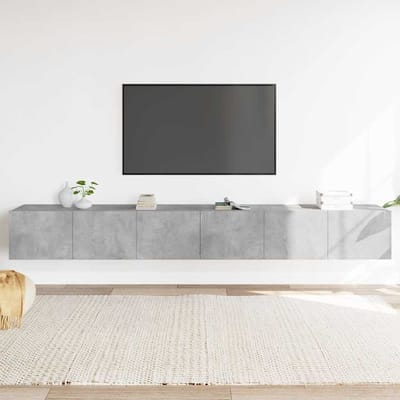 vidaXL - 3-delige - Tv-meubelset - bewerkt - hout - betongrijs