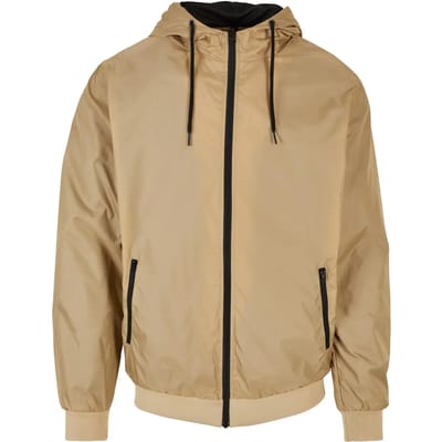 Build your Brand Windrunner Jacket BY016 - U. Beige/Black - S