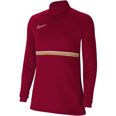 Nike Academy 21 Sporttrui - Maat XS - Vrouwen - donkerrood - goud