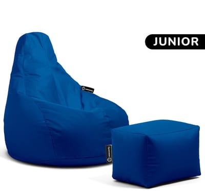 Casacomfy Premium Junior - Complete Zitzak met Voetenbankje - Waterafstotend - Blauw