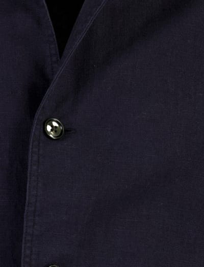 Navy linnen met knopen overshirt Profuomo