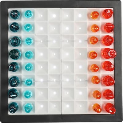 Transparante LED Schaakset met Verlicht Bord - Modern en Elegant Ontwerp