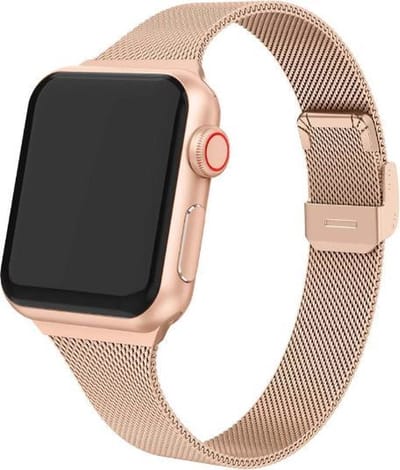 Go Go Gadget - Smartwatch bandje - Geschikt voor Apple Watch Series 1/2/3/4/5/6/se - 38/40 MM - Magnetische sluiting - Rose goud