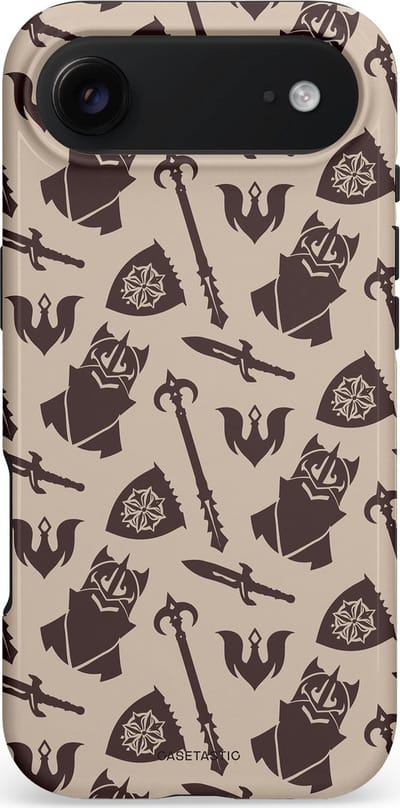 Casetastic hoesje geschikt voor Apple iPhone Air - MagSafe - Dubbellaagse bescherming - Eeuwige paladin - Fashion Case - Zilver Zand Donkergrijs