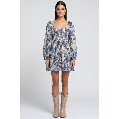 & Other Stories Aletta Dress Speed Beige Maat: 32 | Mini Jurken Outlet | Dames | Blauw