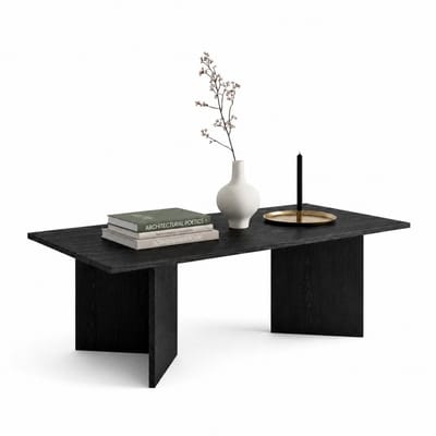 ACAZA Salontafel - Koffietafel - 120 x 59 x 40 cm (L x B x H) - Hout - Salontafel Industrieel - Salontafel Zwart- Salontafel Rechthoekig