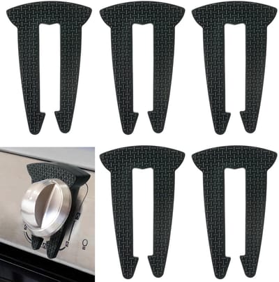 5-Pack Zwarte Kindveilige Fornuisknop Beveiliging - Veiligheidsslot voor Oven en Gasfornuis - Voorkom Onbedoeld Aanraken - Duurzame Knop Covers