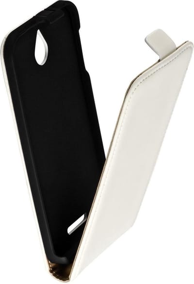 LELYCASE Premium Lederen Flip Case HTC Desire 510 Flipcover Hoesje Wit