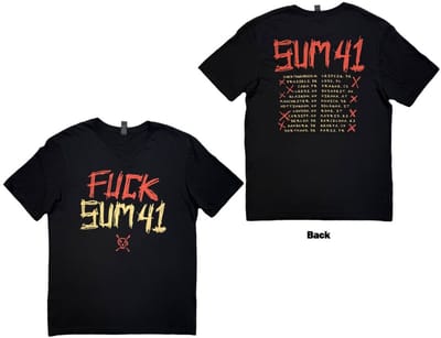 Sum 41 - Tour '24 Pt.2 Fuck Sum 41 Heren Tshirt - S - Zwart