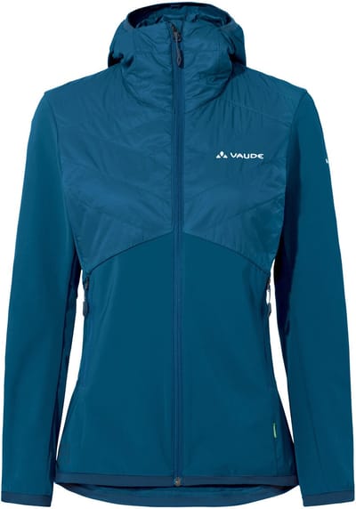 VAUDE Brenva-jas, buitenjas, dames outdoor sportjasjes, niet-waterdicht, niet-winddicht, capuchon, slim fit