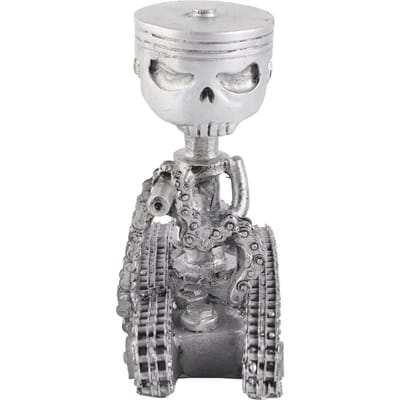 Schroot Metaal Sculptuur Zuiger Man Machine Beelden Ornamenten voor Tuin Kantoor Huis Decoratie gray