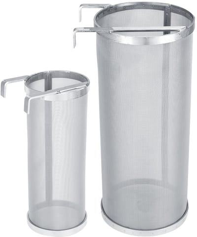 Dailygoods- Bierbrouwfilter Roestvrij Staal - Zelfgemaakt Brouwsel - Hopfiltergaas 300 Micron - Herbruikbaar - Handvat met Haak - Vermindert Onzuiverheden - Brouwfilter