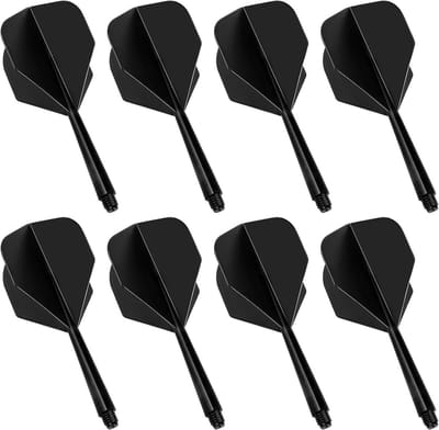 Professionele Dart Flights en Schachten Set van 8, 2-in-1 Accessoires voor Darten, Standaard No. 2, Perfect voor Wedstrijden en Training