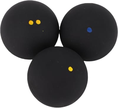 Squashbal Set - Sportballen - Training en Beginners - Hoge Elasticiteit Slijtvast - 3 Stuks - Geel Blauw