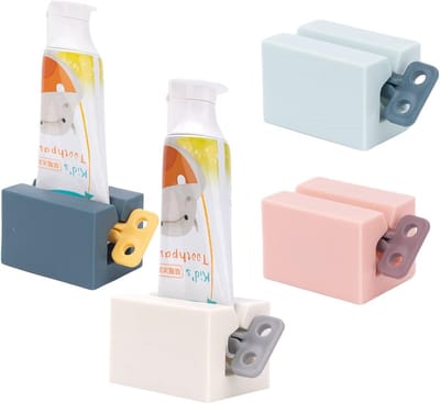 EXCITAT 4 stuks - Knijper - Tandpastaknijper - Handknijper - Geschikt voor tandpasta, verf, keuken