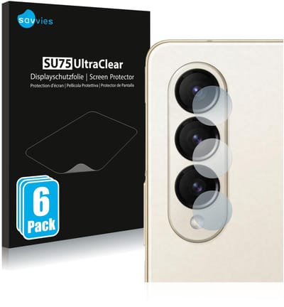 Savvies - Screenprotector voor Samsung Galaxy Z Fold 4 (ALLEEN Camera Lens) - Folie Beschermfolie transparant 6 Stuks