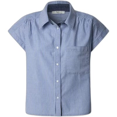 Pepe Jeans Dixit Blouse Met Korte Mouwen Blauw S Vrouw