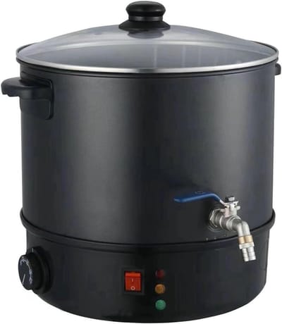 Elektrische Wax Smelter - Kaarsen Maken Pot - Zelf Kaarsen Maken - Instelbare Temperatuur - 4 Liter Capaciteit - Zilver