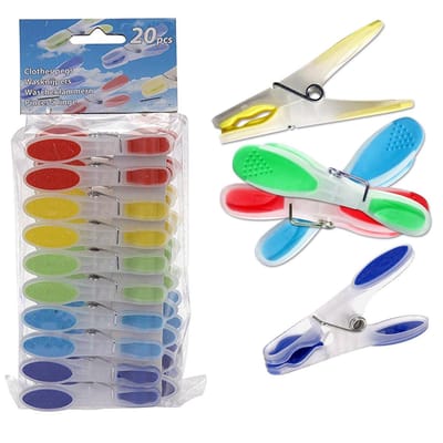 Plastic wasknijpers 20 stuks.