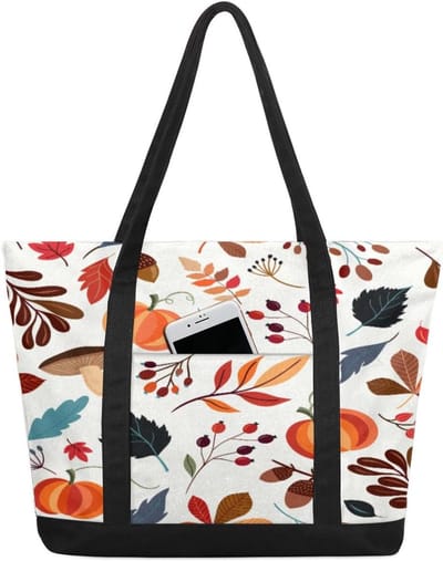 Dames Draagtas - Grote Schoudertas - Dagelijks Gebruik - Duurzaam Canvas Materiaal - 51.8 cm - Multicolor