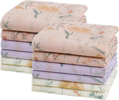 Dames Zakdoeken - Bloemen Print - Dagelijks Gebruik - Zacht Katoen - 35 x 35 cm - Multicolor
