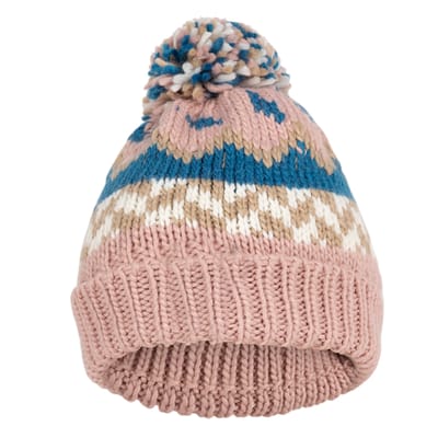 Trespass Childrens/Kids Twiglet grof gebreide muts met fleecevoering (Misty Roze/Bondi Blauw)