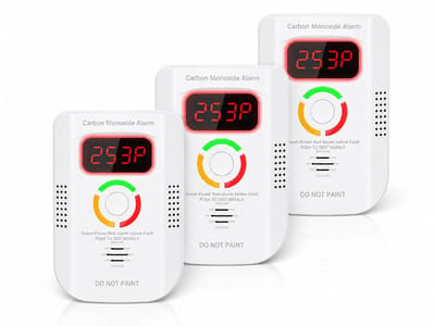 Co melder - Co meter - 3pack koolmonoxidedetectoren – Wandmodel koolmonoxidegasdetector (stekker), draagbare koolmonoxidedetector met digitaal LED-display, CO-alarmmonitor met akoestisch en visueel alarm, inclusief test- en stilteknop