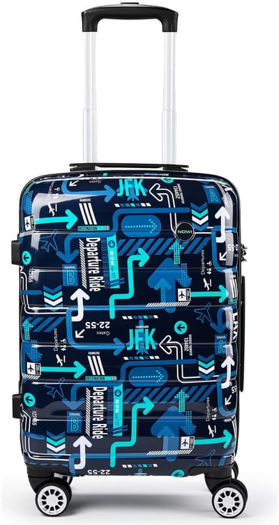 NOWI 4 wielen Cabinewagen S 55 cm - Harde bagage - TSA slot - blau