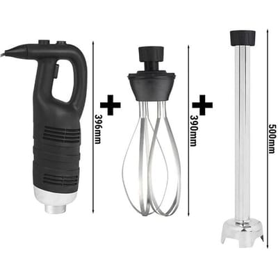 GGM Gastro Stabmixer inkl. Mixstab 500mm & Rührbesen - 650 Watt - Geschwindigkeit stufenlos regelbar