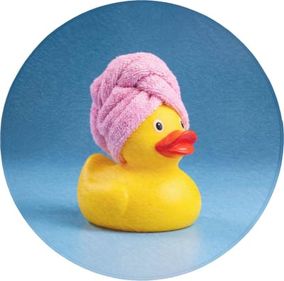 WC mat rond 70x70 cm - Antislip - Badeend - Handdoek - Blauw - Toiletmat - Vloermat - Douchemat - Toilet tapijt - Toiletmatten