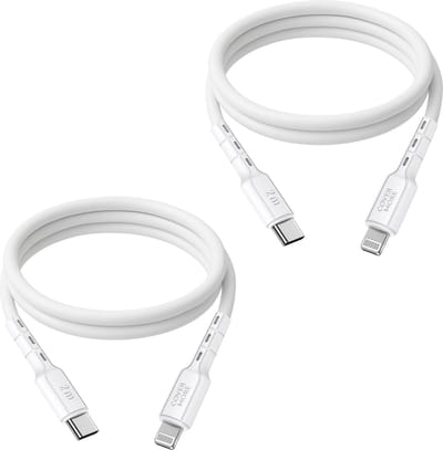 2x usb C naar geschikt voor Lightning kabel - Power delivery - Snelladen - 2 meter - Wit