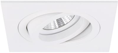 Torino - Inbouwspot Wit Vierkant - Kantelbaar - 1 Lichtpunt - 93x93mm - Bladveren