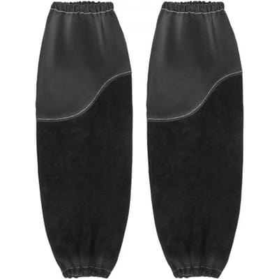 VEVOR lasmouwen, 533x95mm, lashandschoenen van rundleer en vlamvertragend katoen, lasbeschermmouwen met elastische manchetten voor lassen, smeden en houtbewerking