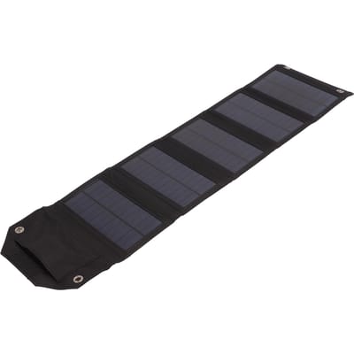 21W Zonne-oplader 5V 3A Max Draagbare Opvouwbare Zonnepaneel Oplader voor Kamperen IP67 Waterdicht ETFE zwart