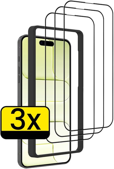 Screenprotector - Geschikt voor Apple iPhone Air - 3 Stuks - Met Installatie Frame - Beschermglas - Gehard Glas - Tempered Glass - Screen Protector
