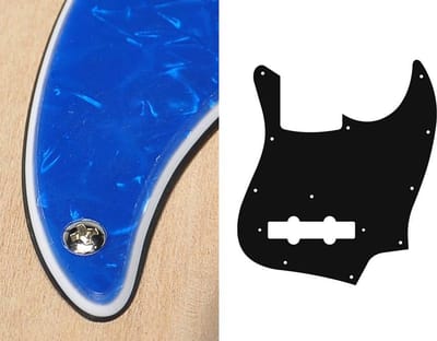 Boston JB-310-PBU pickguard, Jocker bass, standard, 3 ply, pearl blue