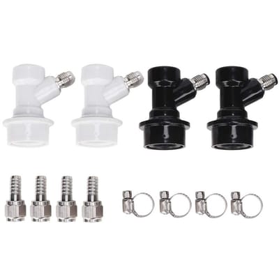 SPHProducts - Threaded Ball Lock Fixture Set - Herbruikbare Plastic Connector - 4-delige Slangklemmen Set - Voor Bevestiging en Verbinding - Geschikt v...