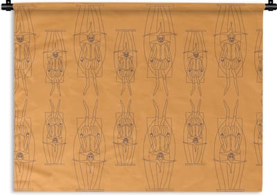 Wandkleed - Wanddoek - Carnaval - Joker - Patronen - 60x45 cm - Wandtapijt