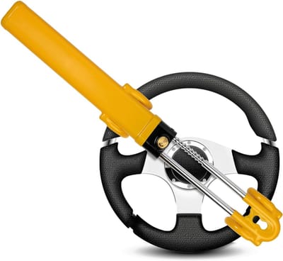 VIN® Stuurslot Auto – Stuurslot Camper Met Dubbele Stang - Anti-diefstal – Autostuurslot Met 2 Sleutels - Sterk Autoslot Voor Stuurwiel