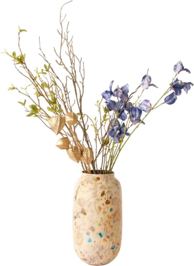 WinQ-Vaas Metaal Flowering-vaas voor kunstbloemen-Hoogte 31cm