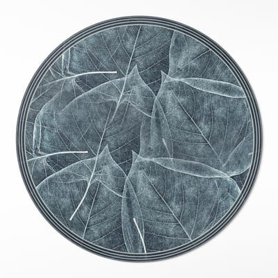 Wallfluent Vinyl Tapijt - Donkere Plantenbladeren PVC Vloer Mat - 50 cm - Rechthoek PVC Floor Mat - - Groente Vloerkleed Vinyl - Slaapkamertapijt - Keukentapijt