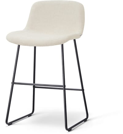 Nolon Nino-Mats barkruk cottonbeige - zwart onderstel - 65 cm