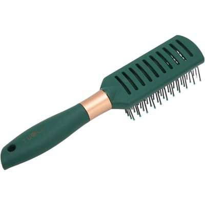 Kam met negen rijen Multifunctionele Massage Hittebestendig Oliehoofd Ribbenkam voor Styling Ribbenkam black