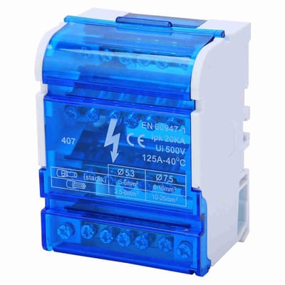 SPHProducts - Terminal Block Distributiekast - Din Rail 4-Niveaus - Eenvoudige installatie - Elektrotechniek - Betrouwbare verbindingen - Geschikt voor...