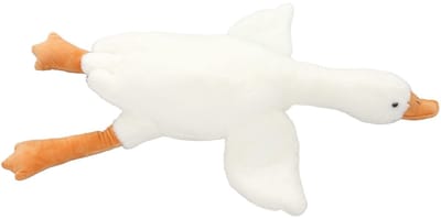 Dailygoods - Gans Pluche Dier - Schattige Pluche Eend - Zacht en Multifunctioneel - Wit - Knuffel voor Kinderen - Perfect als Cadeau - 50 cm