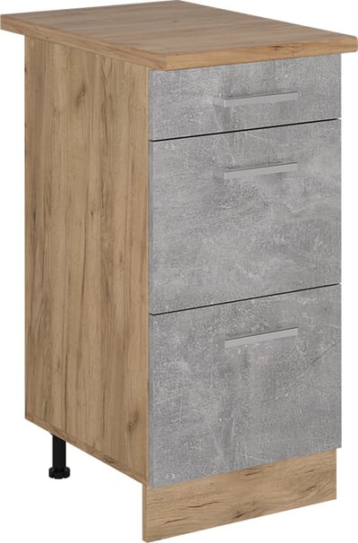Vicco R-Line Keukenonderkast – 40 cm met laden, WB Eik Beton
