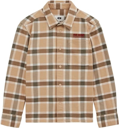 WE Fashion Jongens overshirt met ruit en embroidery